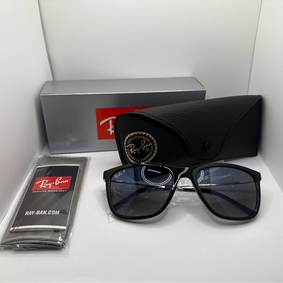 Ray-Ban Glossy Black Sunglasses with Case - Picture 1 of 11